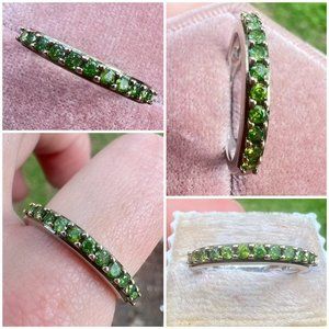 Zales Green Natural diamond 💎 Eternity Band RETIRED!! Very rare!!